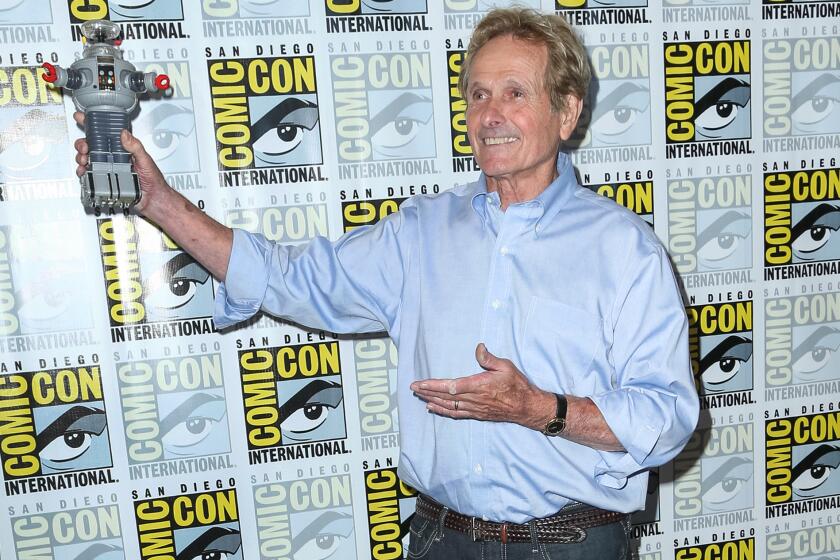 Mark Goddard attends the "Lost in Space" press line on day 2 of Comic-Con International on Friday, July 10, 2015, in San Diego. (Photo by Paul A. Hebert/Invision/AP)