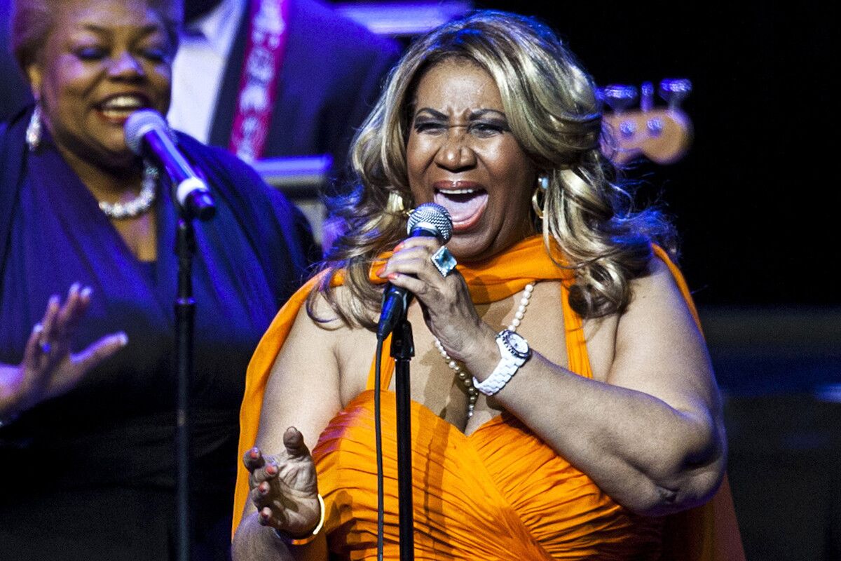 Aretha Franklin has recruited Andre 3000 and Babyface for her new album. Franklin says we can expect songs like Donna Summer's "Last Dance" and Barbra Streisand's "People" on the album. But she's also considering tackling Beyonce. (Yes, please.) I'd kill to hear Auntie Ree take us to church with "Halo" or dig deeper and go the Destiny's Child route.