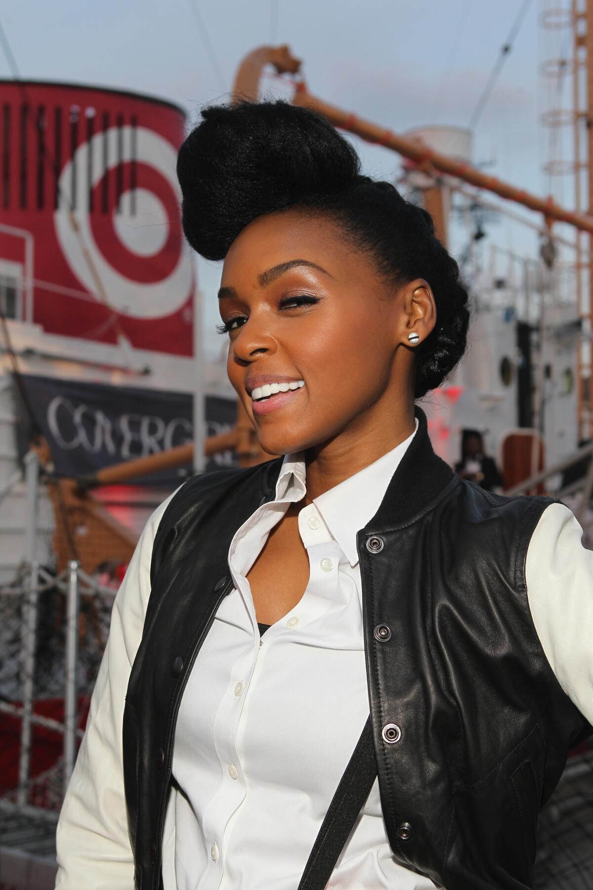 Janelle Monae celebrating the release of her new album "The Electric Lady" at Pier 84 on September 9, 2013 in New York.