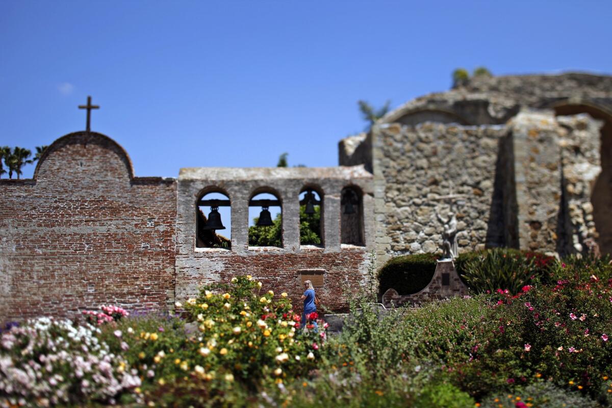 The gardens bloom near walls that are more than 200 years old. (Jay L. Clendenin / Los Angeles Times)
