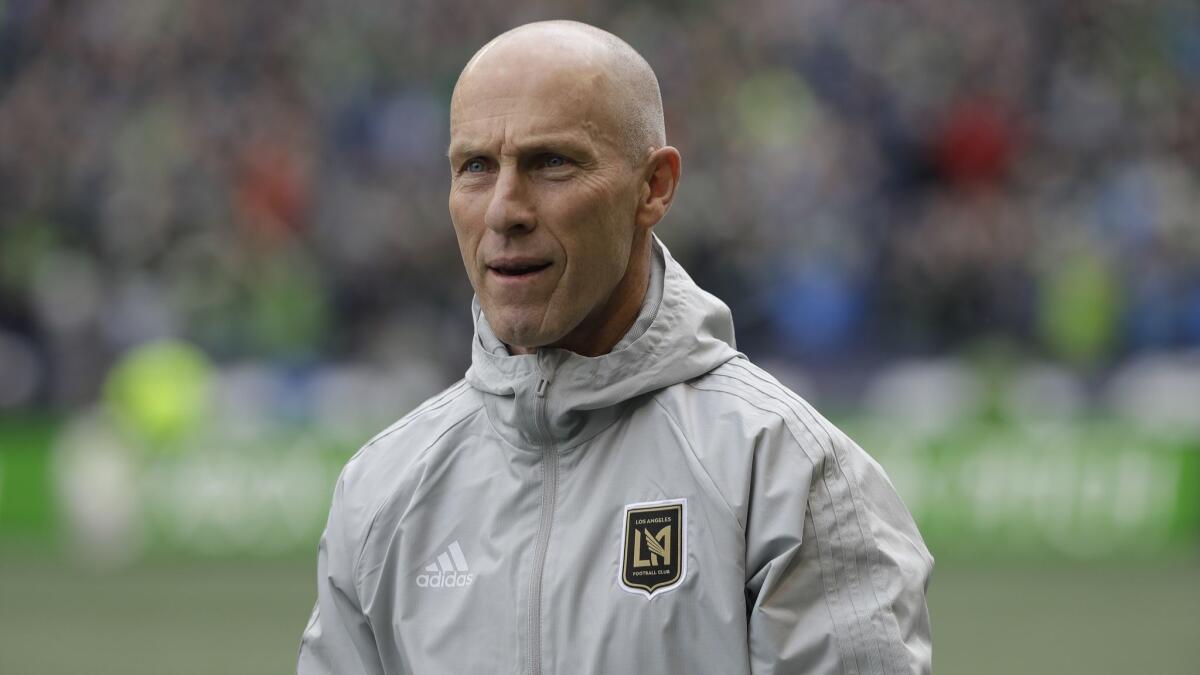 LAFC coach Bob Bradley has been experiencing with different player combinations during the preseason.
