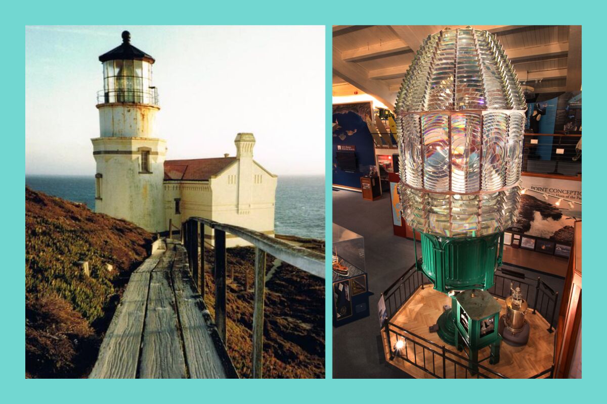 The Point Conception lighthouse and the lens