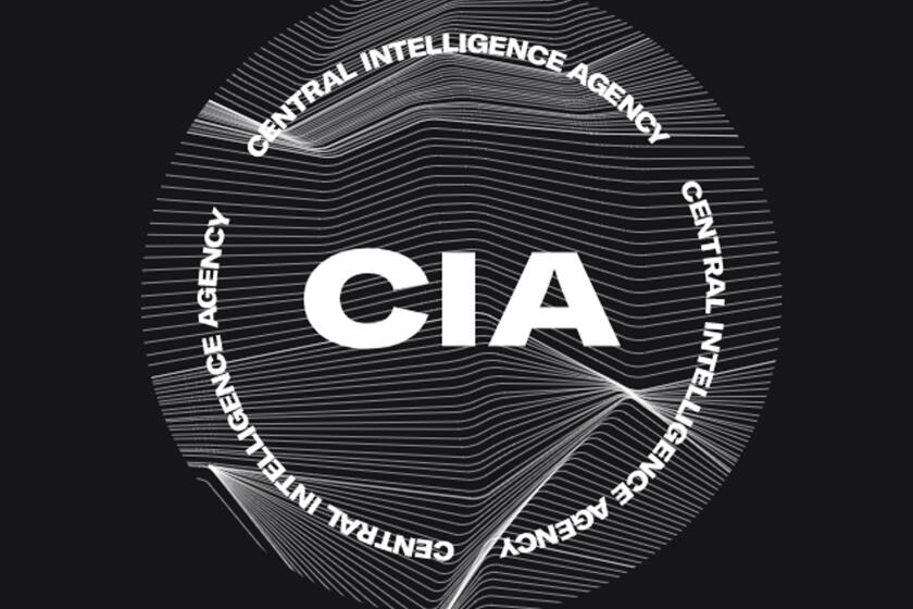 A navigational element shows the letters "CIA" in white over a lined, black ground 