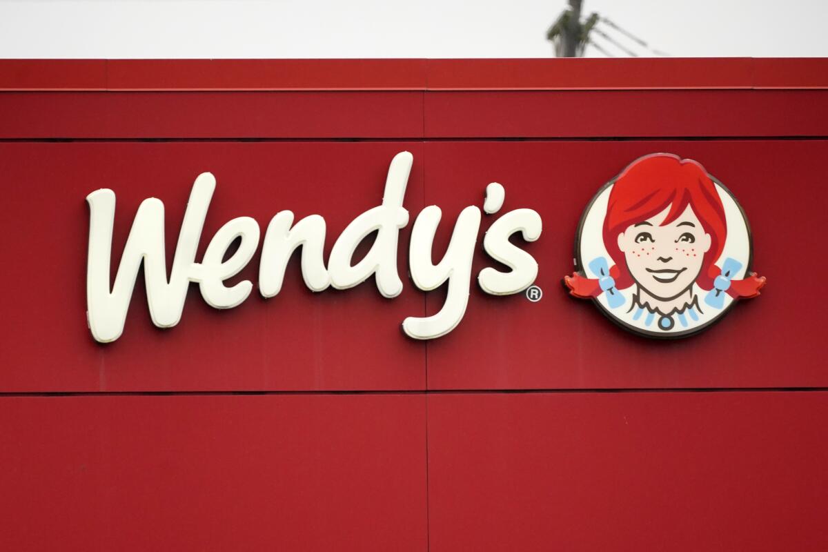 The Wendy's sign is seen at a restaurant