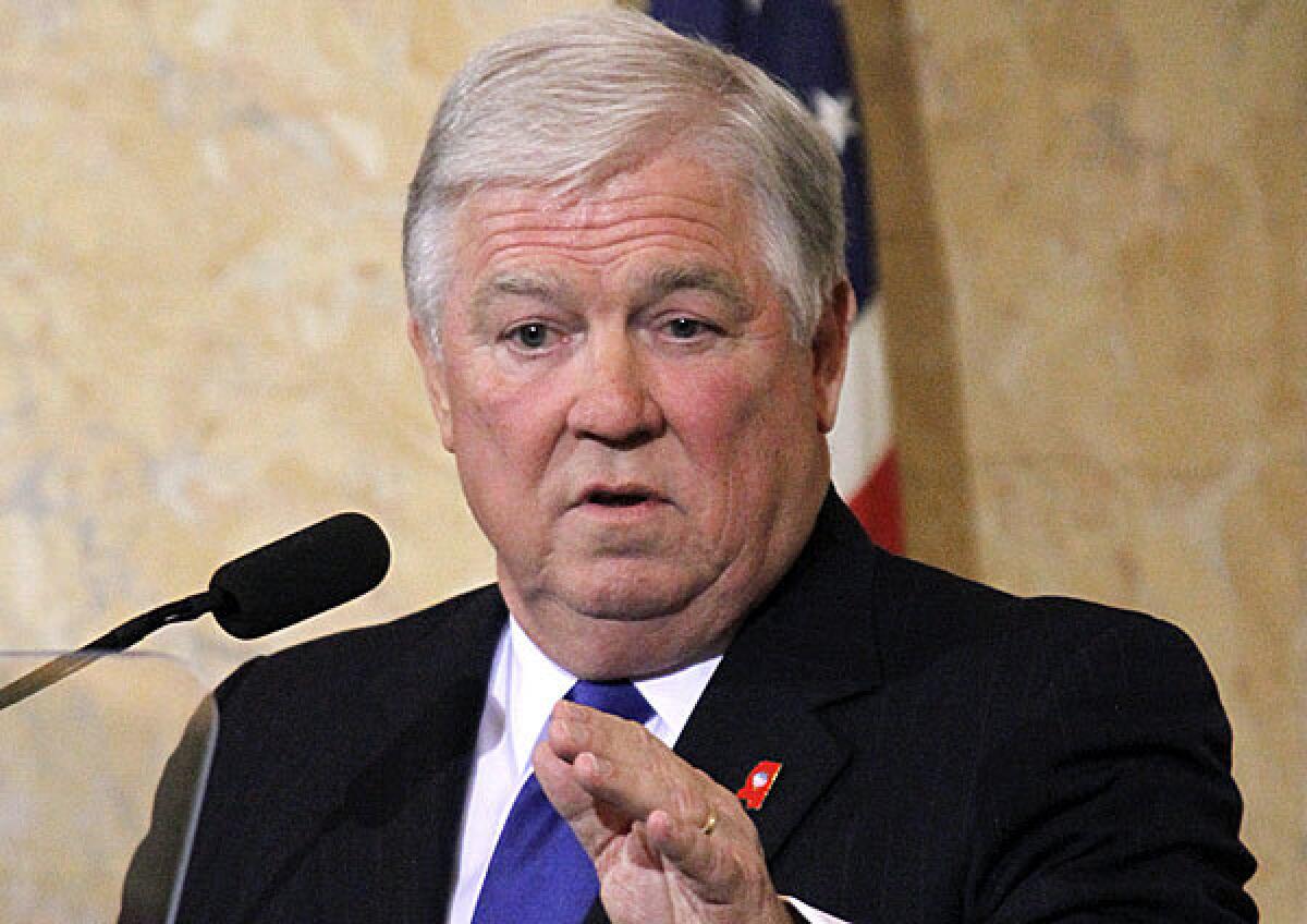 Gov. Haley Barbour delivers his eighth and final State of the State address to a joint Legislature in House Chambers at the Capitol in Jackson, Mississippi.