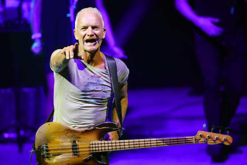 Sting performs at San Diego State University on Oct. 4, 2023.