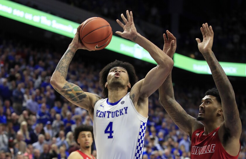 College Basketball No 19 Kentucky Defeats No 3 Louisville Los