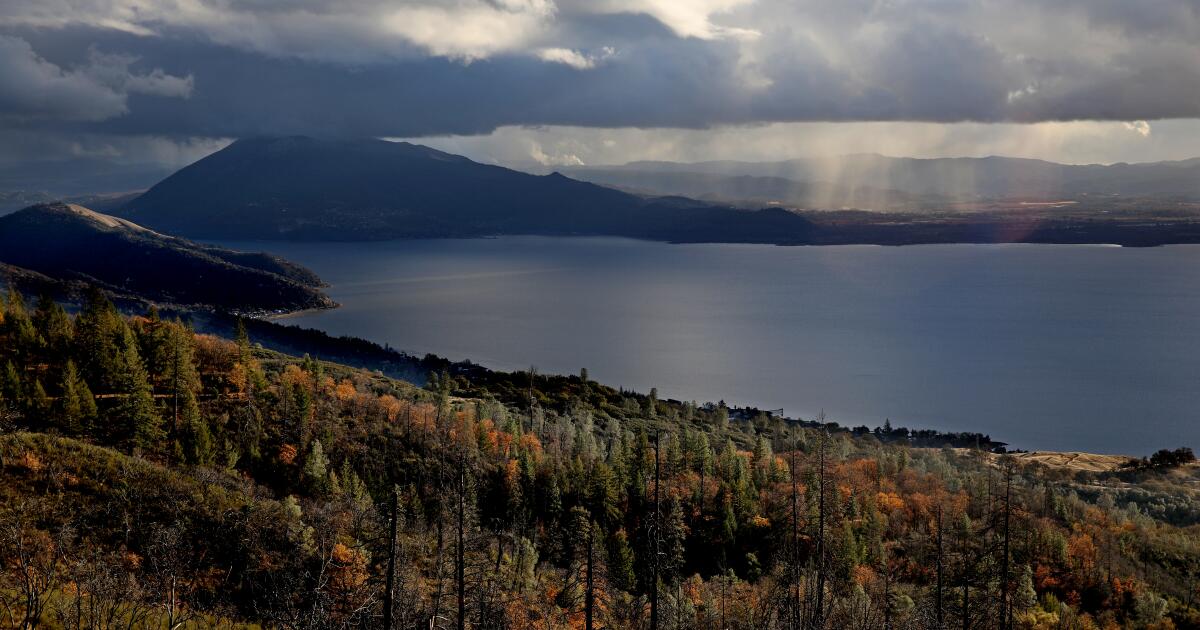 Hanging before-and-after pictures: California’s Clear Lake turns inexperienced