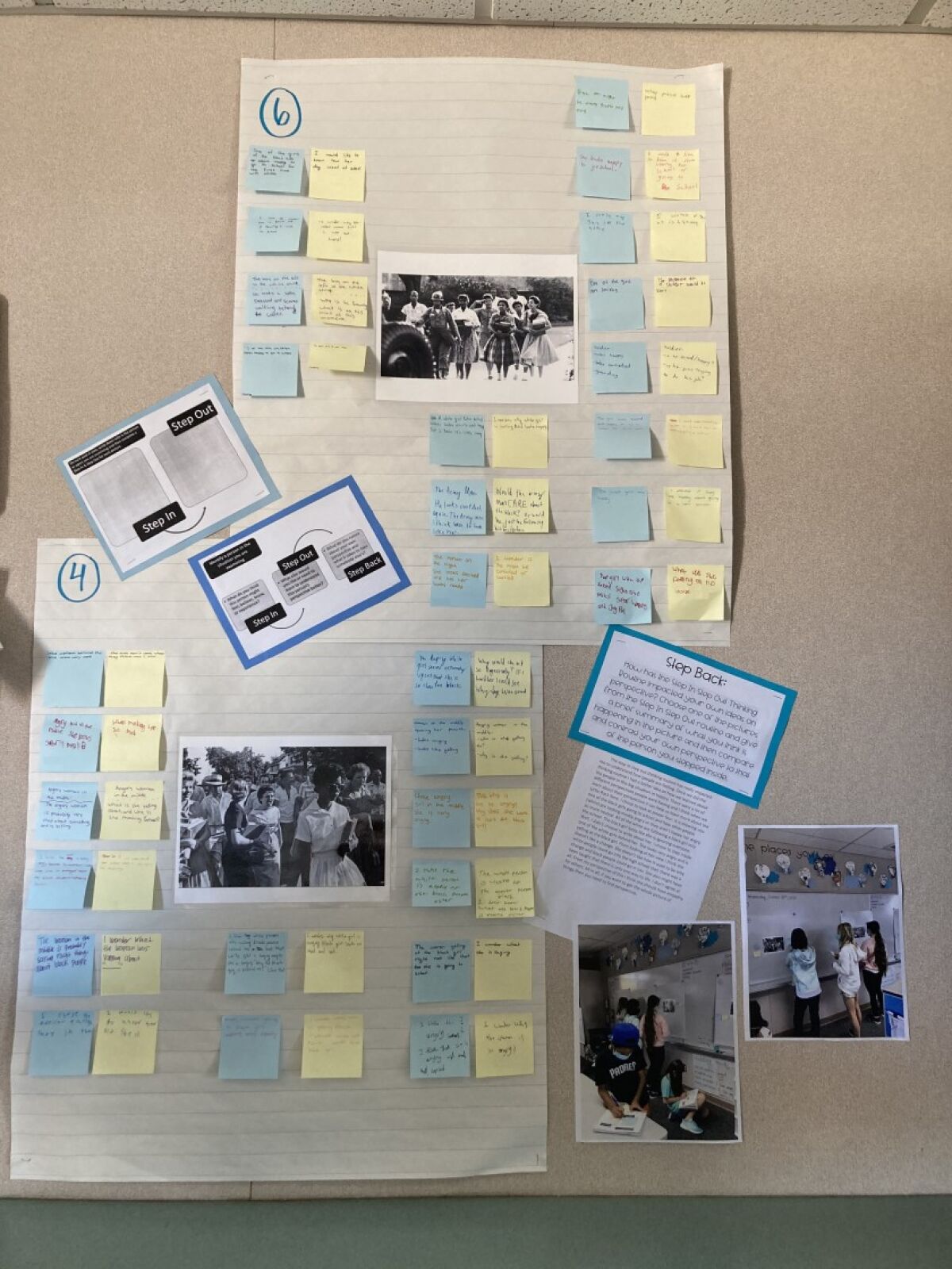 Students reflected on images of the Little Rock Nine.