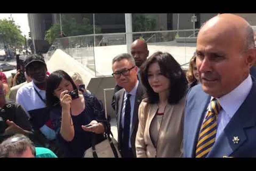 Lee Baca and attorney Nathan Hochman comment on Baca's sentencing