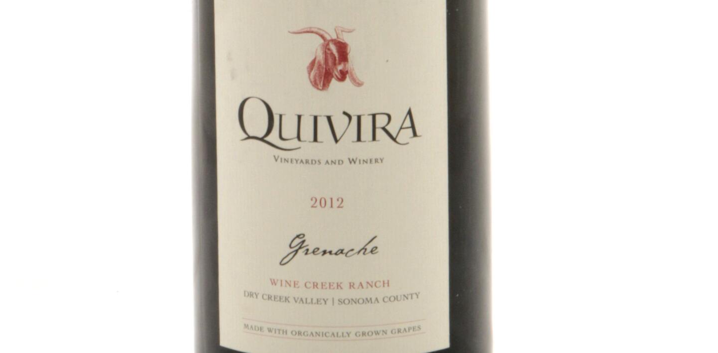 2012 Quivira Vineyards Wine Creek Ranch Grenache