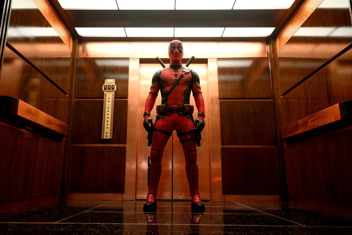 Ryan Reynolds as Deadpool/Wade Wilson in 20th Century Studios/Marvel Studios' DEADPOOL & WOLVERINE. 