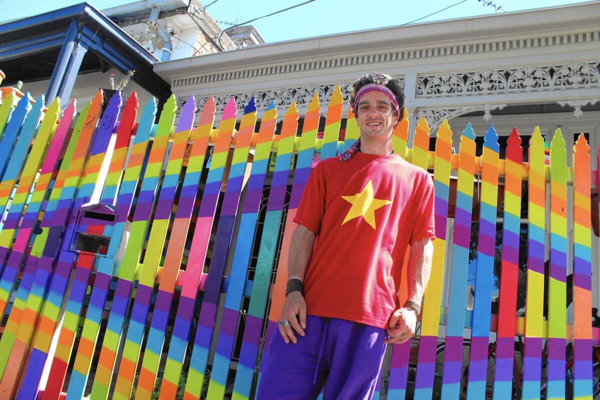 Alex Skopellos of Port Melbourne, Australia, has been fighting city officials for two years because they want him to paint his fence white or cream.