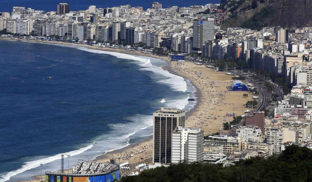 A view of Copacabana Beach in Rio de Janeiro on Saturday.