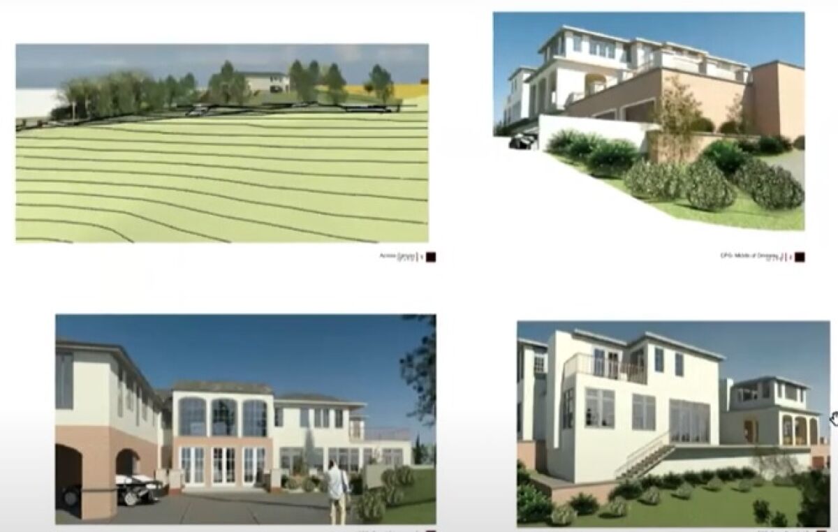 Renderings of a proposed development on the Foxhill estate
