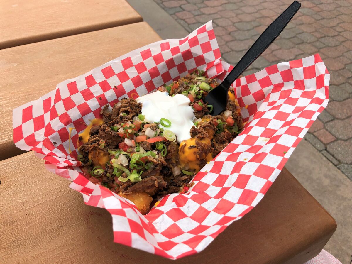 Cardiff Crack tater tots at the 2022 San Diego County Fair