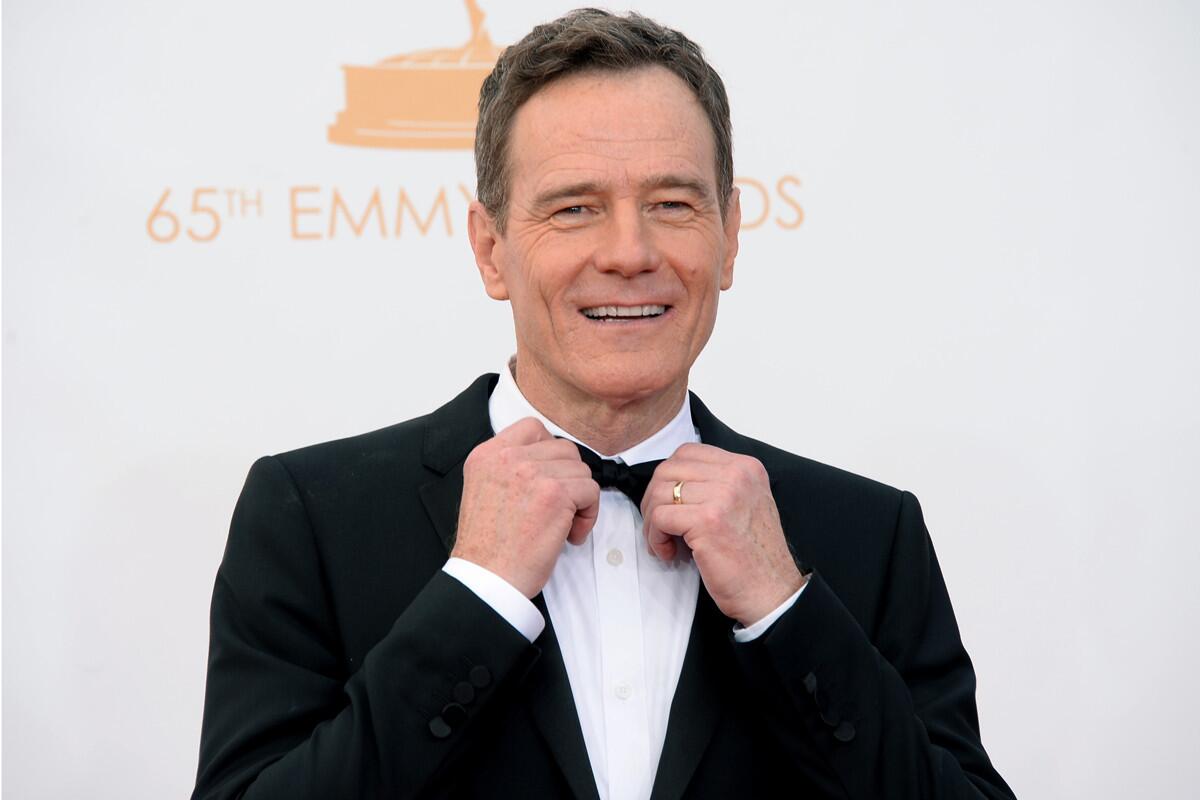 "Breaking Bad" star Bryan Cranston arrives at the 65th Annual Primetime Emmy Awards held at L.A. Live's Nokia Theatre on Sunday.