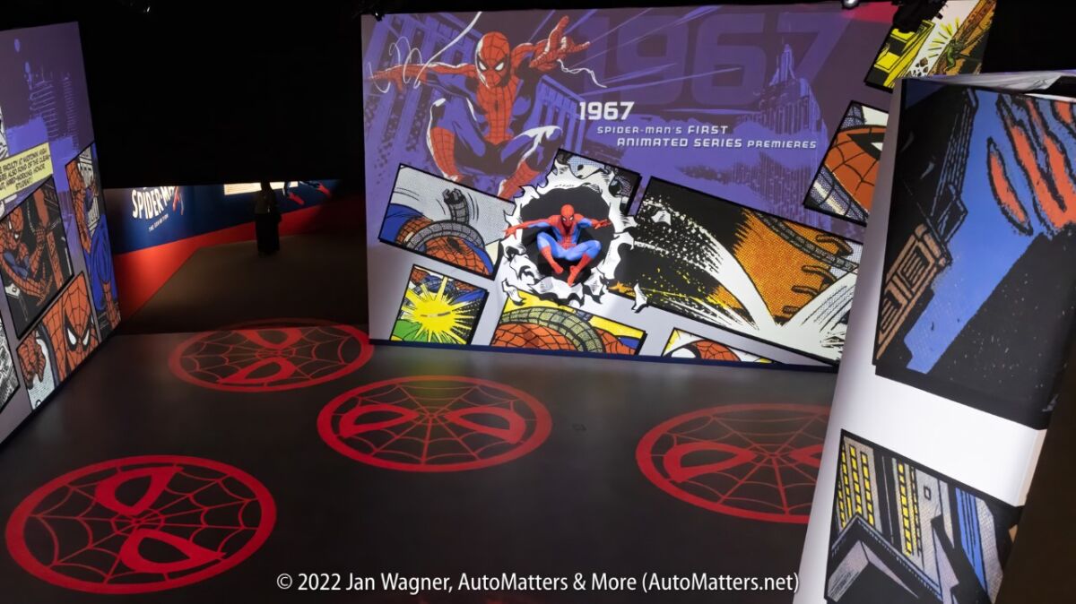 Part of the Spider-Man exhibit