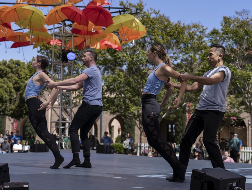 Malashock Dance performers appear at the Without Walls Festival in April at the Arts District at Liberty Station.