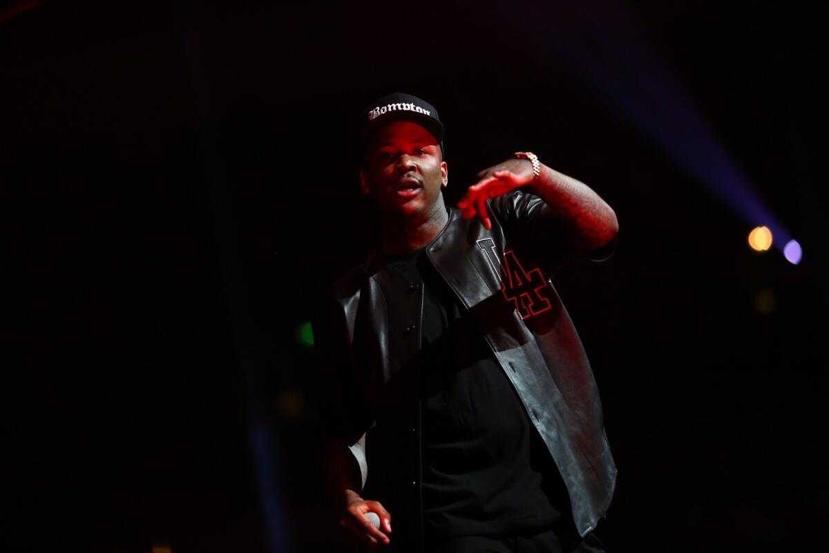 Rapper YG, onstage earlier this month at the Honda Center for Powerhouse 2014.