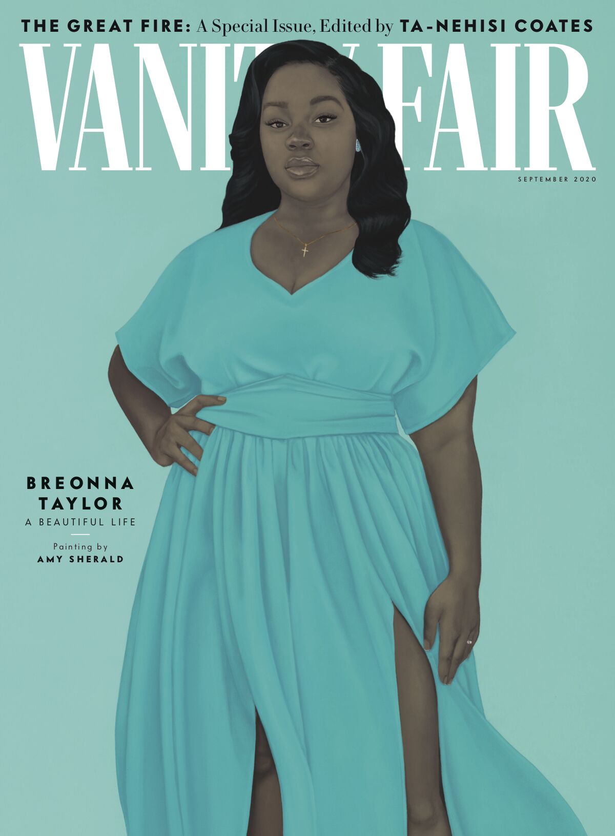 Breonna Taylor, painted by Amy Sherald for the cover of September's Vanity Fair.