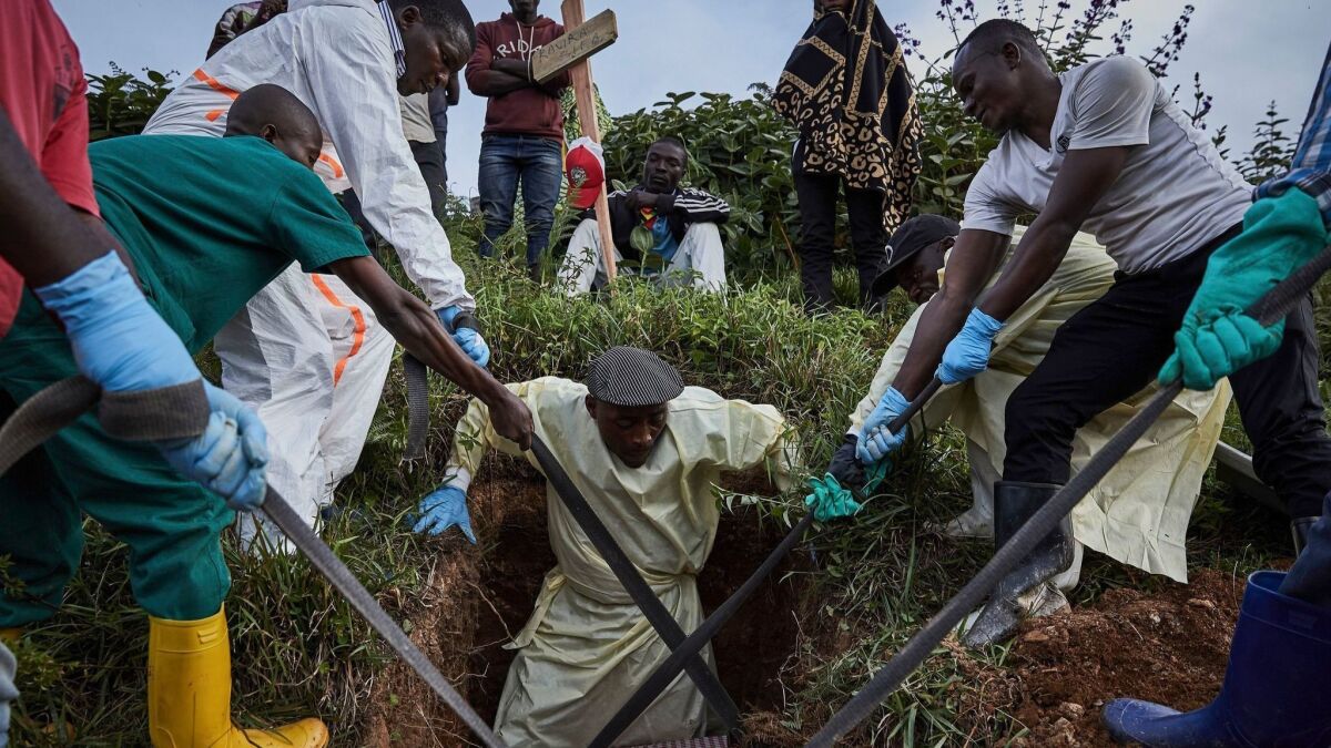 A burial site for Ebola victims in Butembo, Congo