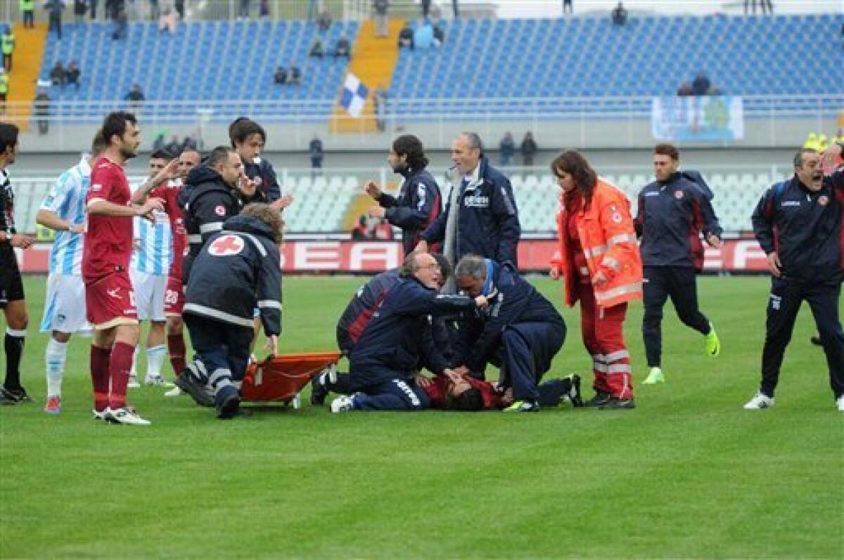 Italian footballer dies after collapsing during Serie B match