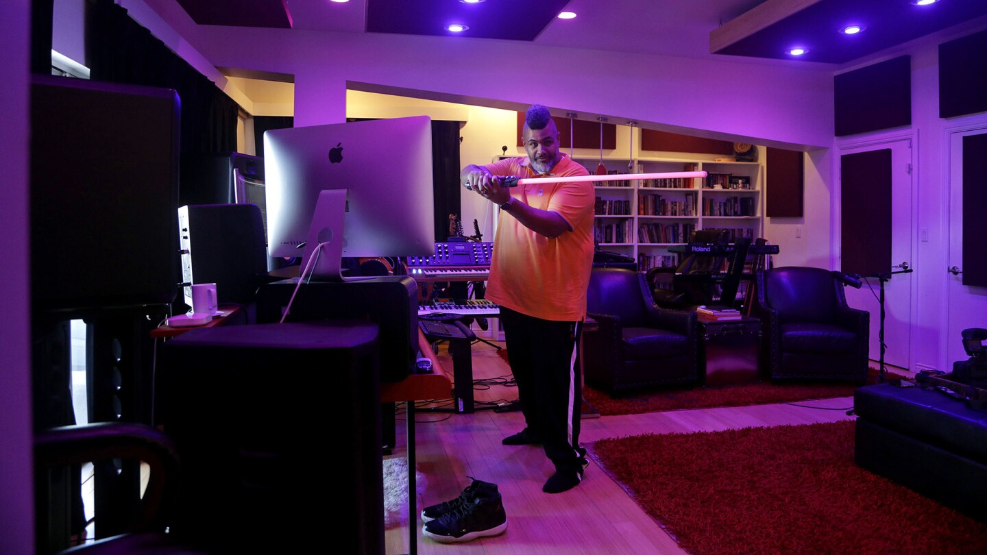 Warren "Oak" Felder, a Turkish American songwriter, record producer and "Star Wars" fan, says he's a big kid at heart. He jokingly says his favorite room is his studio because this is where he "makes his money."
