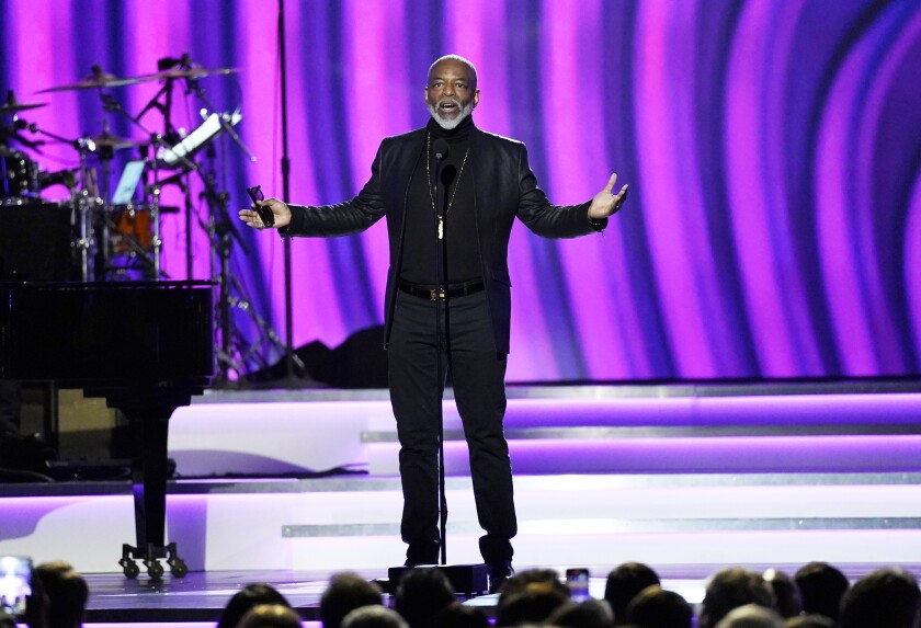 Host LeVar Burton at the 64th Annual Grammy Awards Premiere Ceremony.