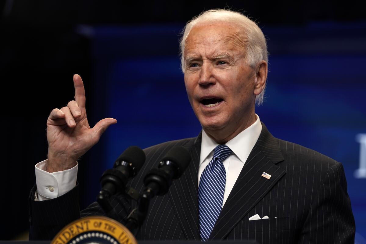 President Biden speaking at the White House