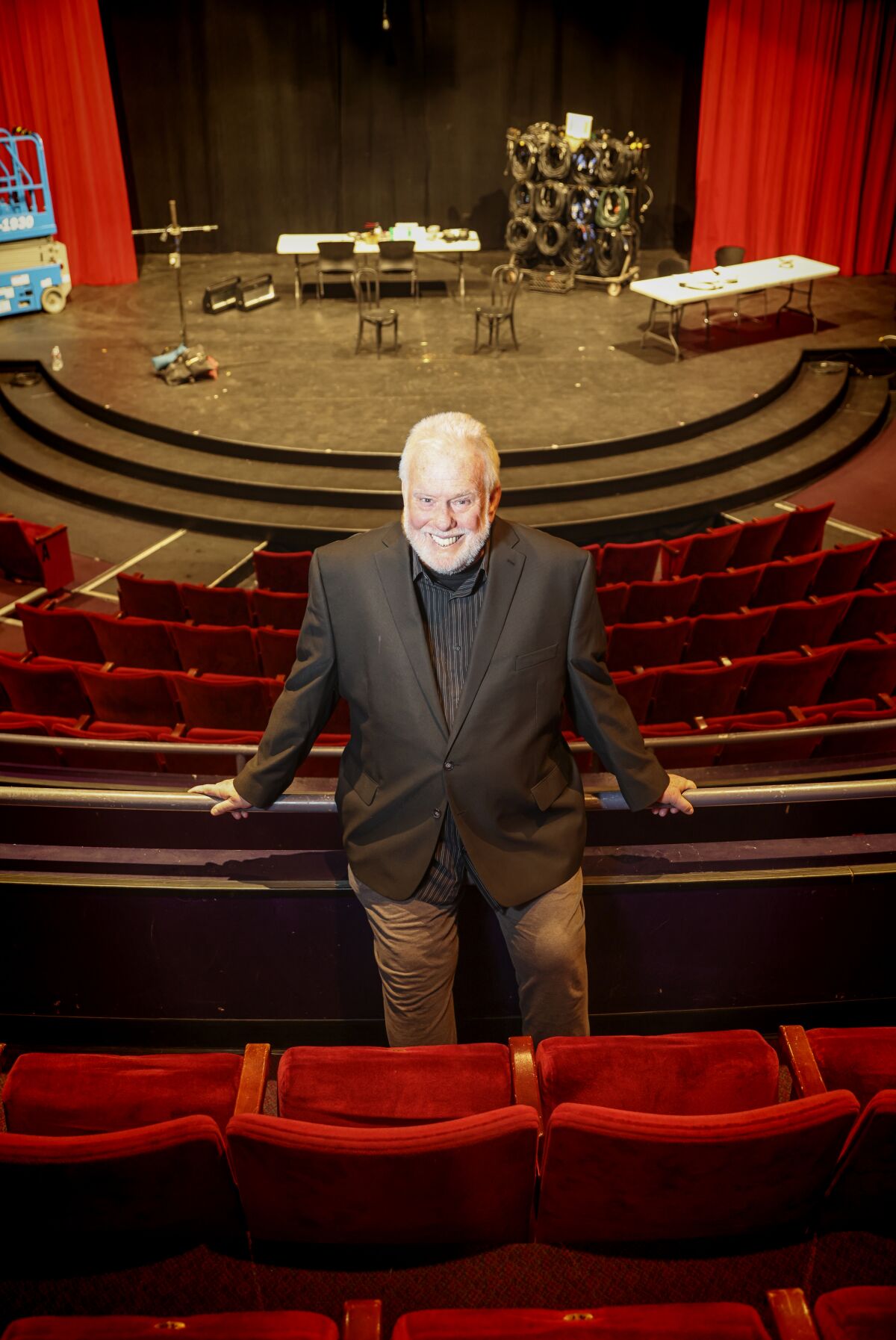 Sam Woodhouse, artistic director of San Diego Repertory Theatre,  inside the Lyceum Theatre.