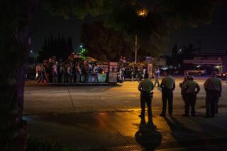 LYNWOOD, CA - SEPTEMBER 12: A large number of Sheriff's deputies converged on the area surrounding St. Francis Medical Center where two L.A. County sheriff's deputies are being treated for after being shot and gravely injured in attack, after St. Francis Medical Center's security reported what they thought to be protesters on the property on Saturday, Sept. 12, 2020 in Lynwood, CA (Jason Armond / Los Angeles Times)