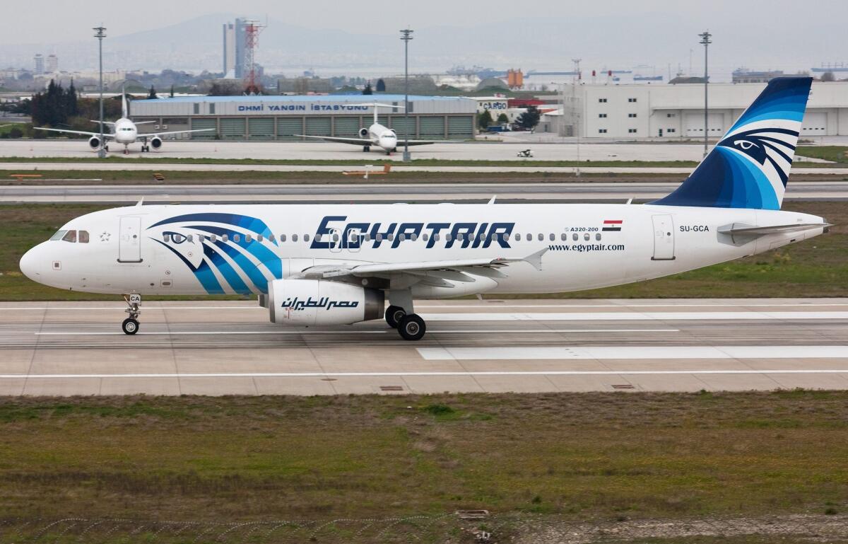 An EgyptAir Airbus A320 is seen at Istanbul Airport in Turkey in May. (Christoph Schmidt / European Pressphoto Agency )
