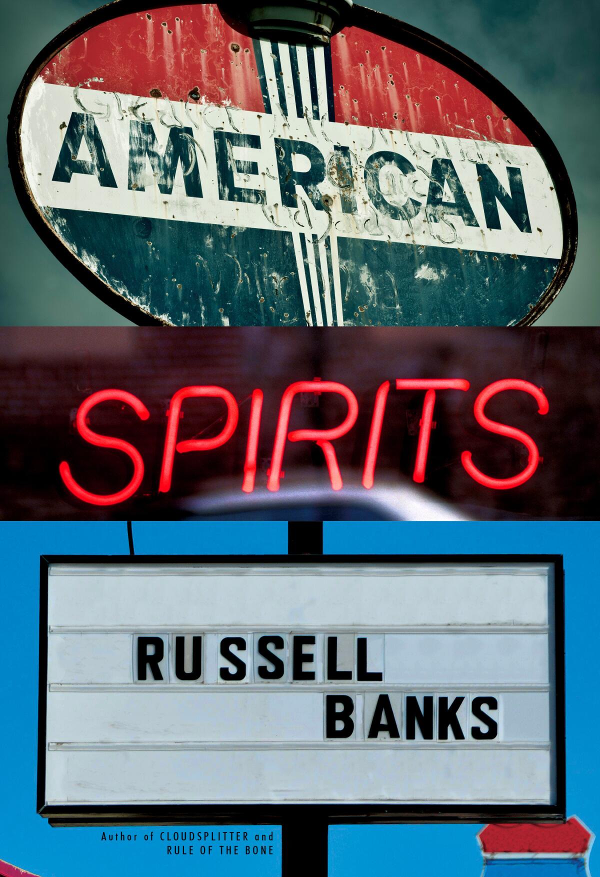 Book jacket for "American Spirits" by Russell Banks