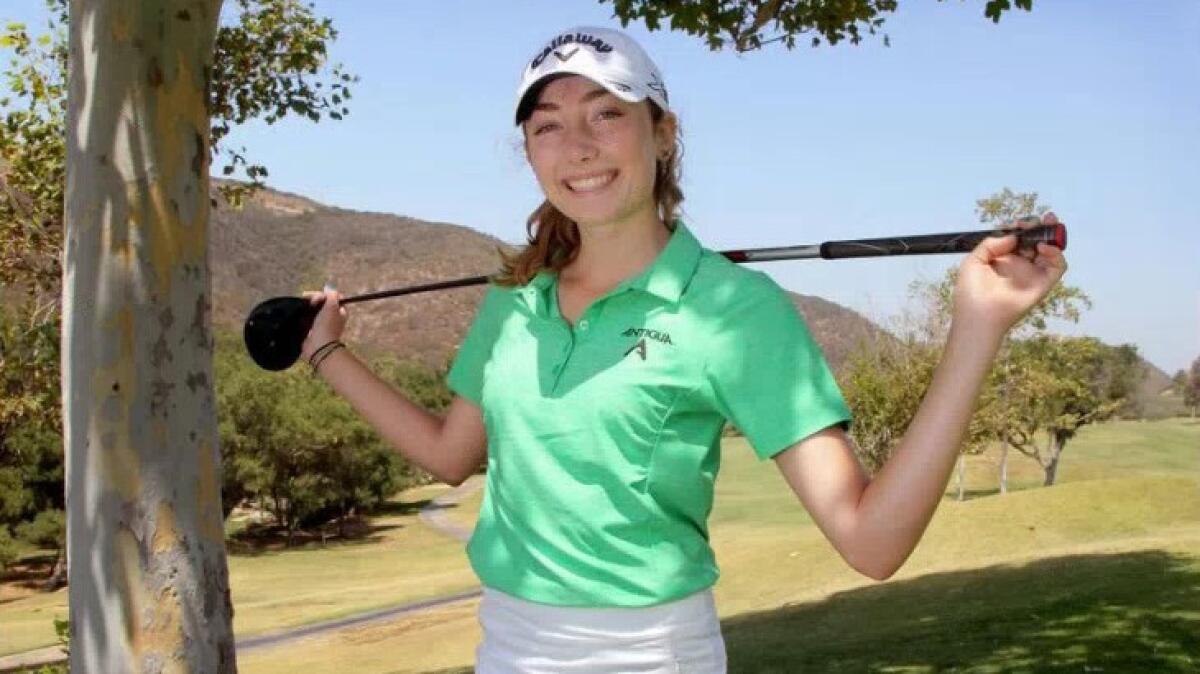 Karah Sanford, 14, who qualified for the U.S. Women's Open, at the Vista Valley Country Club.