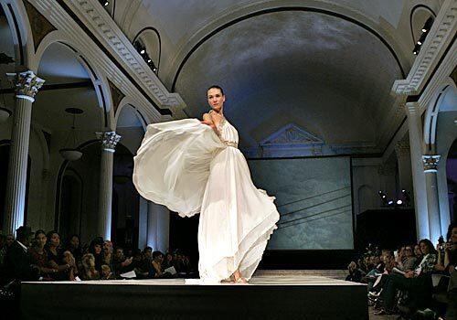 Fashion shows took on a new prominence in Los Angeles, including a series in October at the former St. Vibiana's Cathedral downtown. The show presented there by arts organization BOXeight included this design by Eduardo Lucero. Even Mayor Antonio Villaraigosa turned out -- though he had to settle for a seat in the second row.