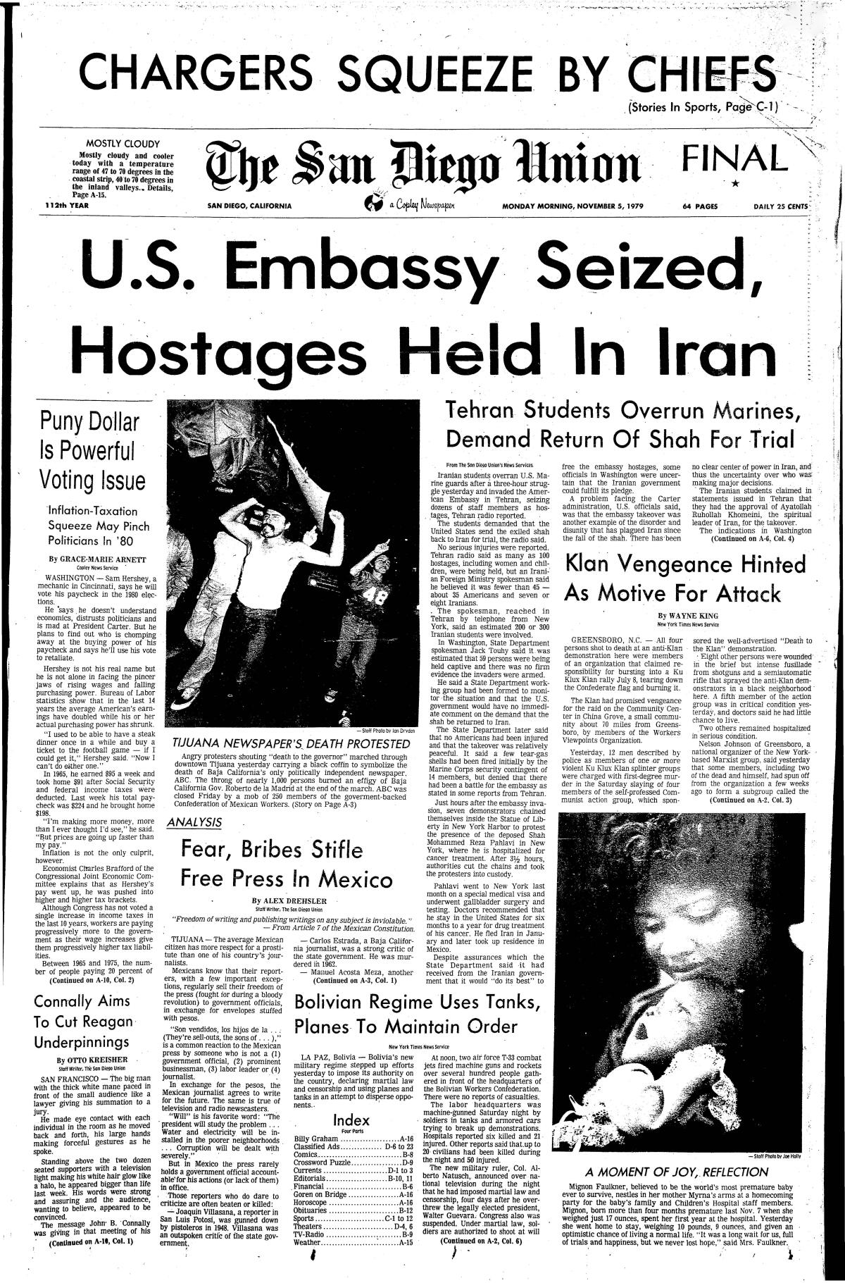 From the Archives: U.S. embassy in Iran seized 40 years ago - The San ...