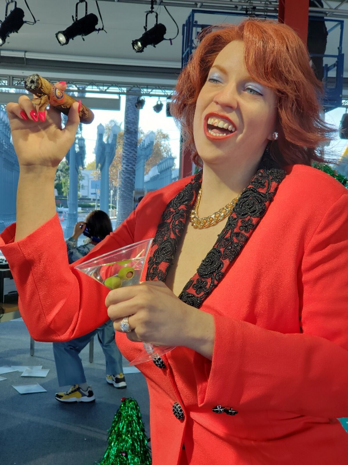 A boozy figure from Alex Prager's LACMA installation