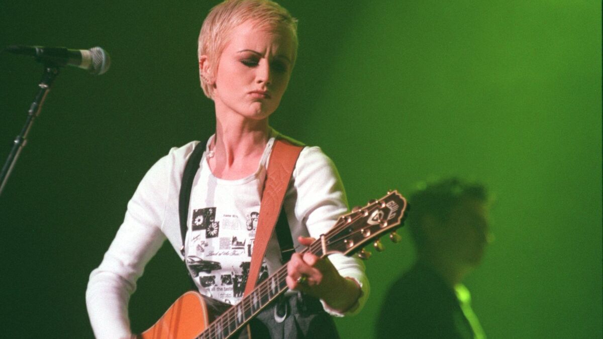 Dolores O'Riordan performs at the Wiltern on Nov. 29, 1994.