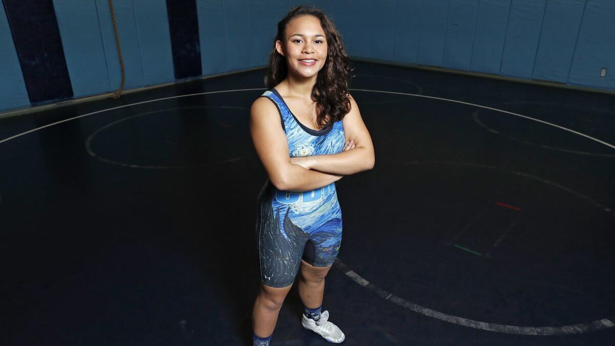 Corona del Mar High senior Kiersten Muse, a 137-pounder, took second in the Lady Classic at San Dimas High on Jan. 5.