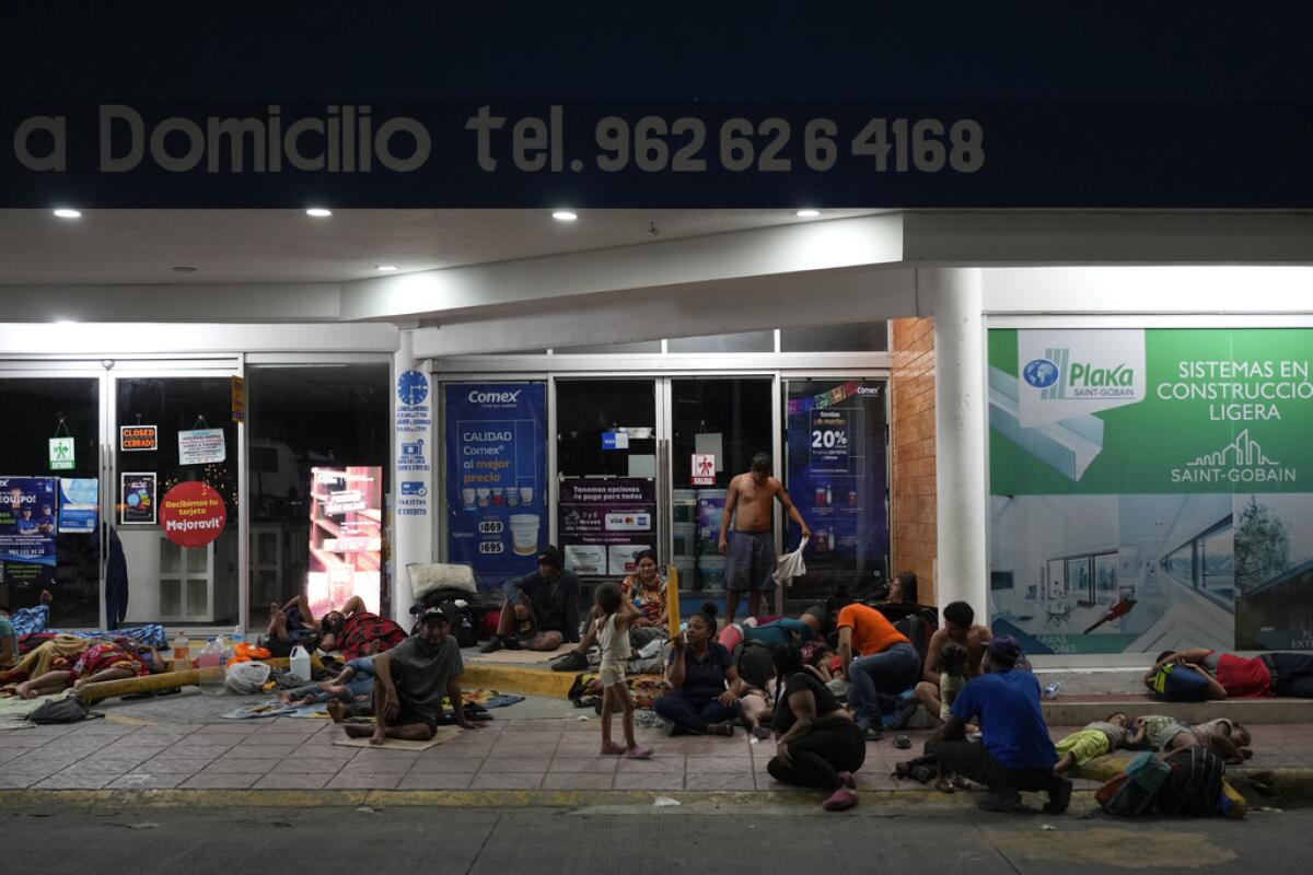 Un grupo de migrantes