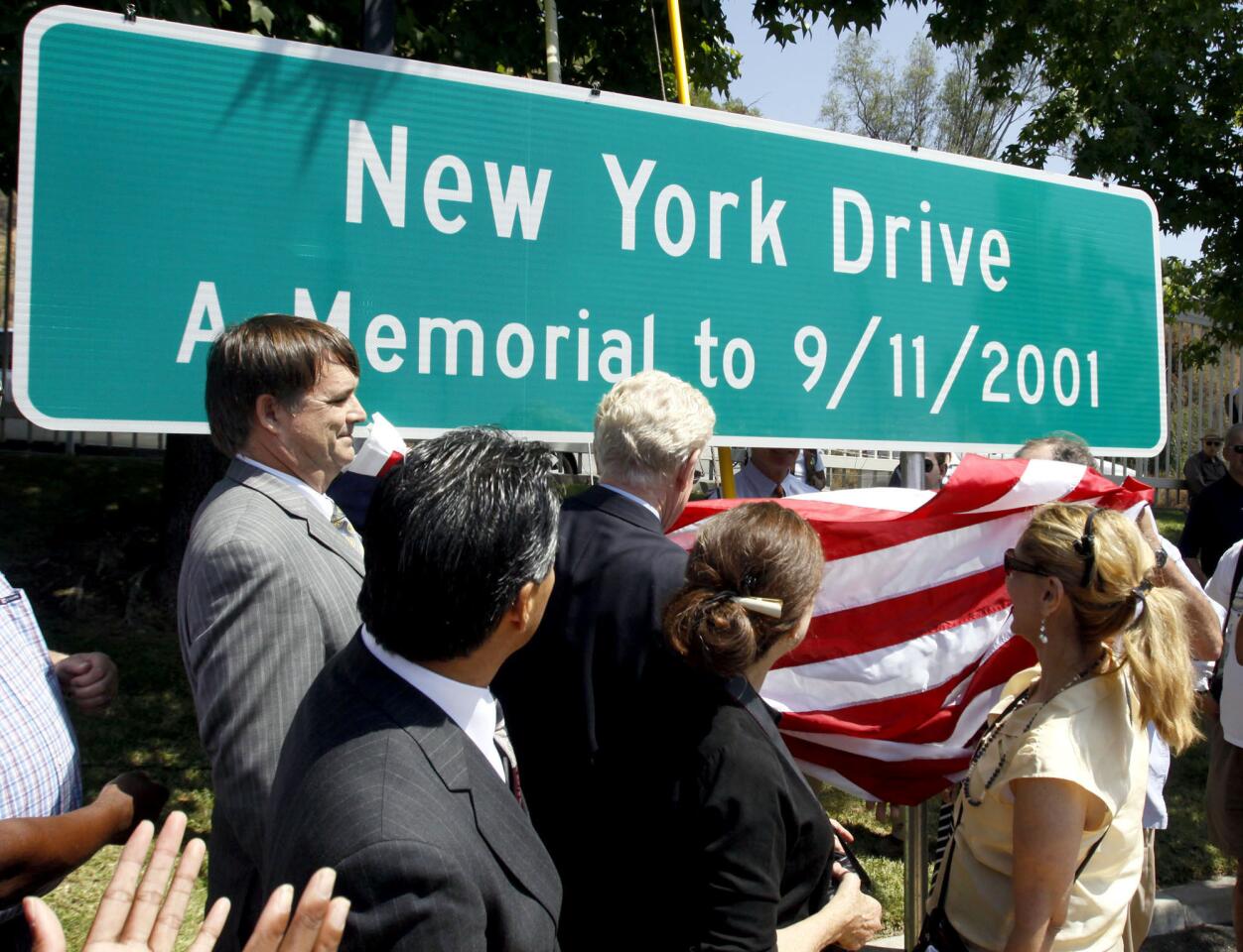 Photo Gallery: Pasadena dedicates New York Drive as memorial to 9/11