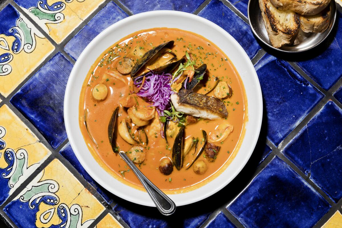 Sopa de mariscos from Holbox