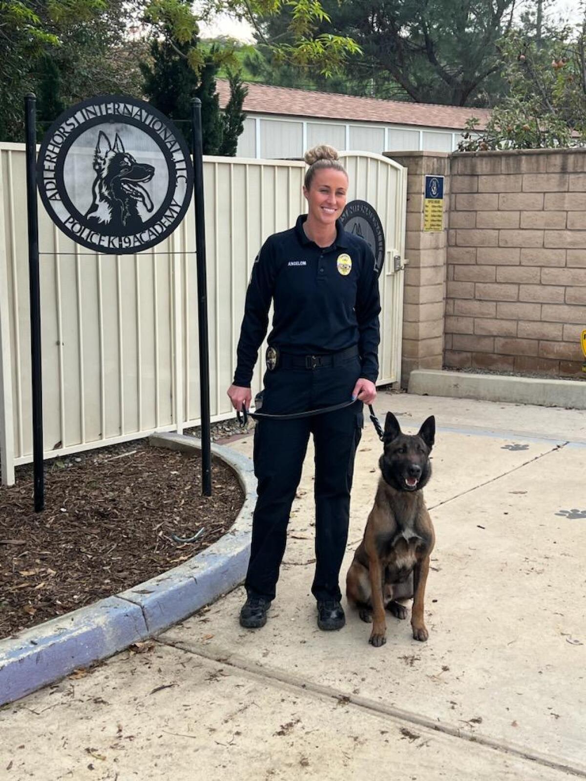 Police Cpl. Priscilla Angeloni, the K-9 handler for Bear.