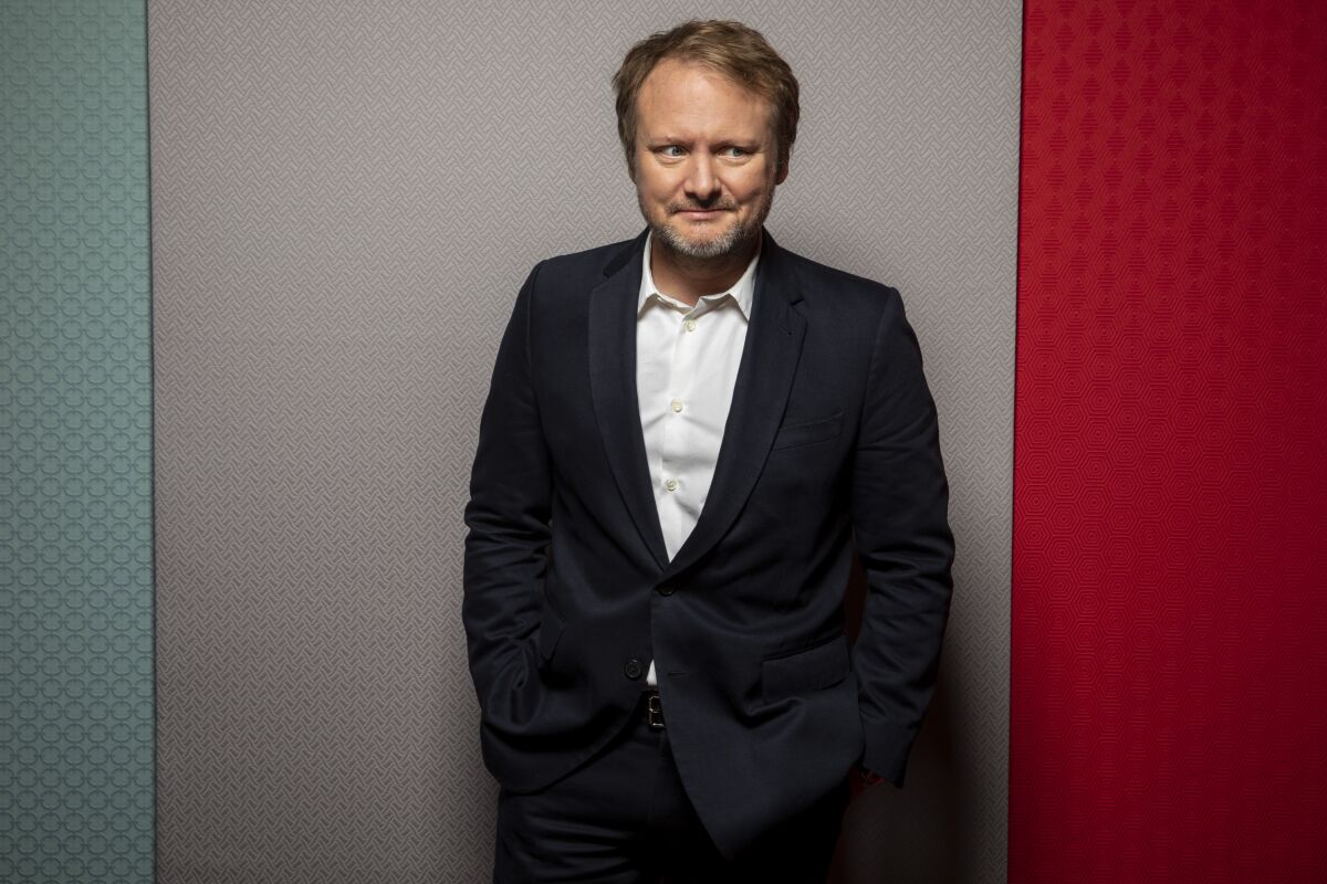 Director Rian Johnson, from the film "Knives Out," photographed in the L.A. Times Photo Studio at the Toronto International Film Festival, in Toronto, Ont., Canada on September 08, 2019.