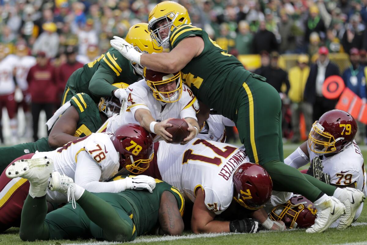 Washington wastes numerous opportunities in loss to Packers - The San Diego  Union-Tribune
