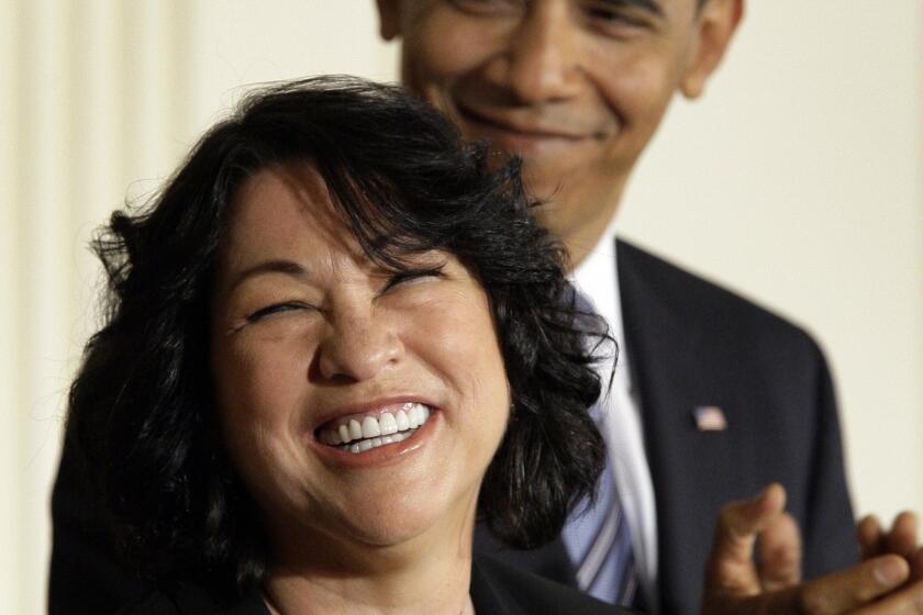 Supreme Court Justice Sonia Sotomayor, with President Obama.