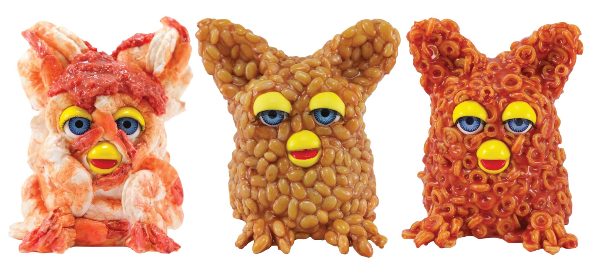 Furby-inspired sculptures by Sophie Stark.