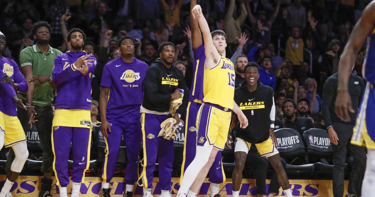 ‘Learning on the fly’: How Austin Reaves shook slump in Lakers’ Game 4 win