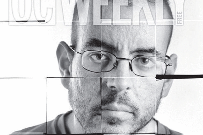 A cropped cover of OC Weekly featuring music journalist Andrew Youssef.